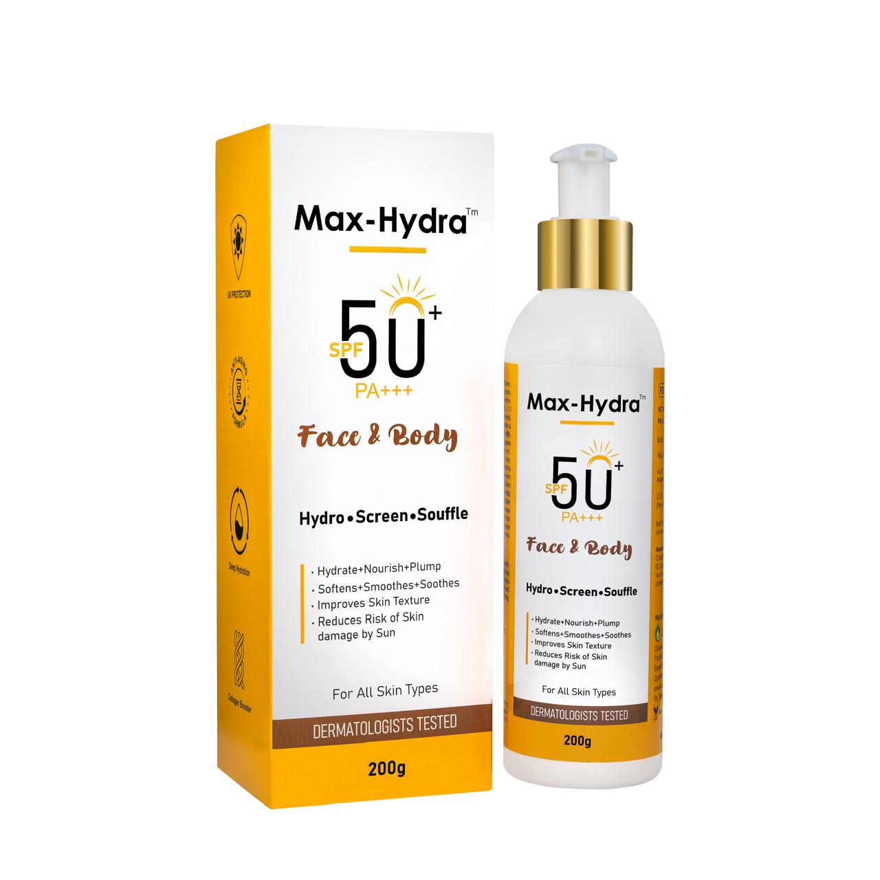 Max-Hydra™ SPF 50+ PA+++ Face & Body 200g