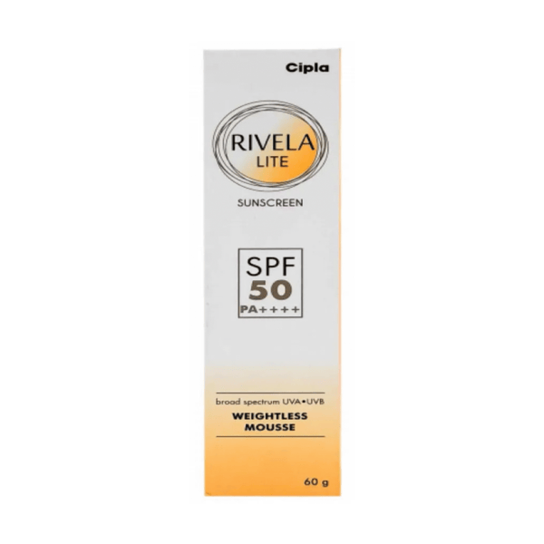 Rivela Lite Sunscreen with SPF 50 | Sunscreen for Oily Skin | 60g